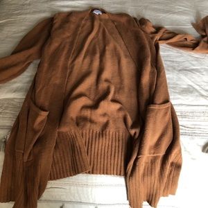 Camel long cardigan